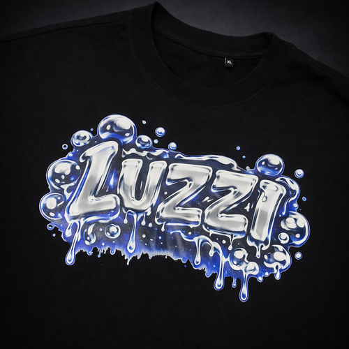 Blue Bubble Chrome Tee