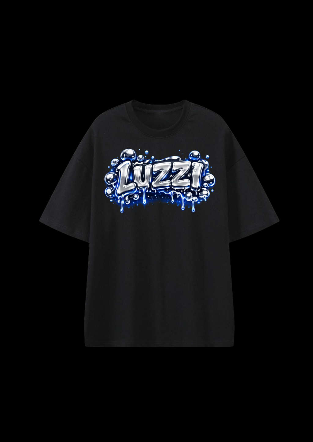 Blue Bubble Chrome Tee