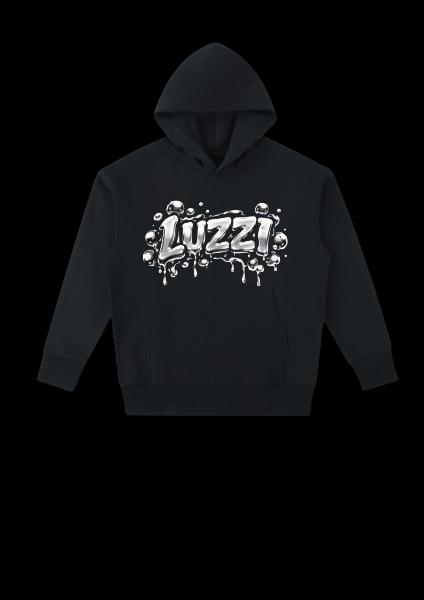 Silver Bubble Chrome Hoodie