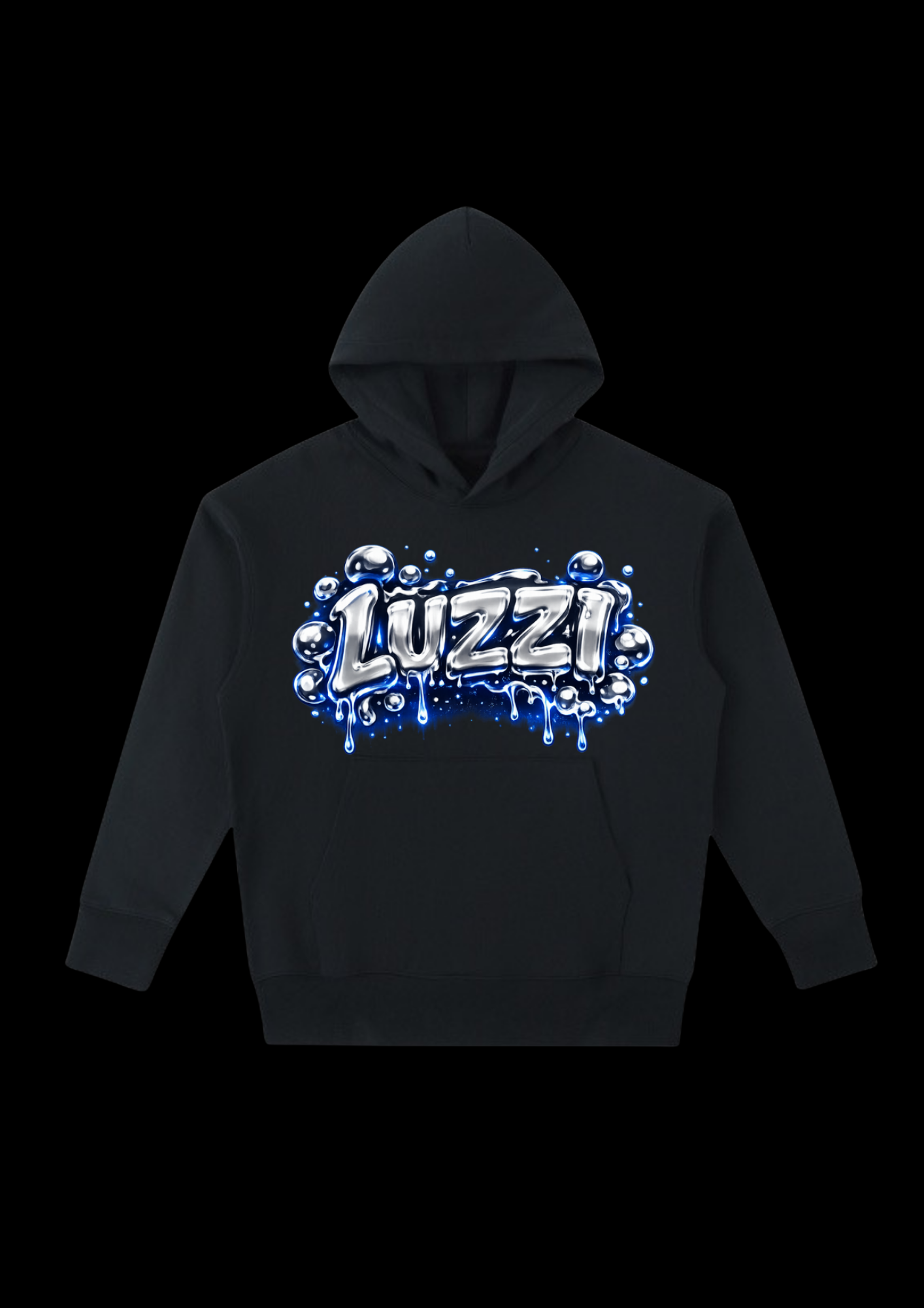 Blue Bubble Chrome Hoodie