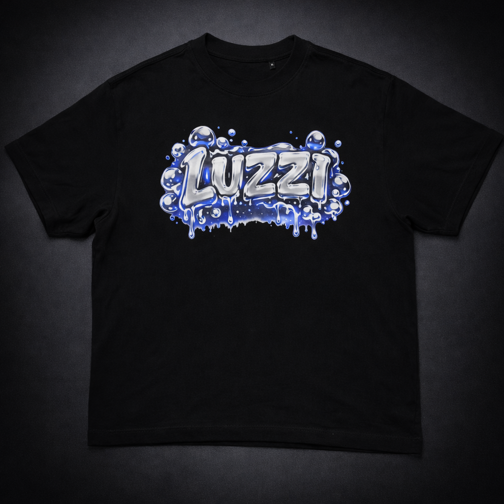 Blue Bubble Chrome Tee